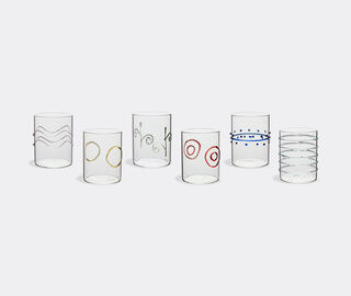 Ichendorf Milano 'Deco' water glass, set of six TRANSPARENT ICMI20DEC350TRA
