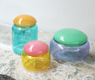 &amp;k Amsterdam 'Puffy' jar, lilac multicolor MULTICOLOUR AMST25JAR360MUL