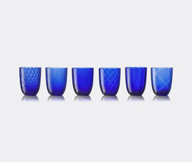 NasonMoretti &#39;Idra&#39; water glass, set of six, blue BLUE NAMO20WAT122BLU