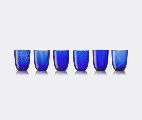 NasonMoretti Water Glass, Set Of Six 6, Blue undefined ${masterID} 2