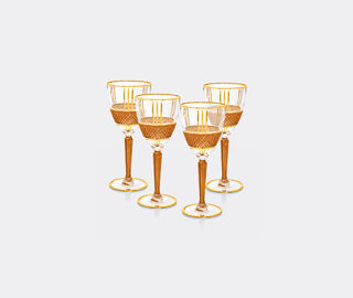 Les-Ottomans 'Amber Gold' wine goblet, set of four, gold MULTICOLOUR OTTO26AMB995MUL