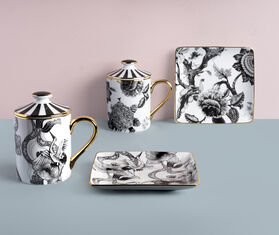 Simone Guidarelli Home 'Secret Garden' tray, black and white MULTICOLOUR SIMO26SOU609MUL