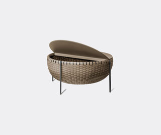 Poltrona Frau 'Cestlavie' table with storage, large GREY POFR20CES222GRY