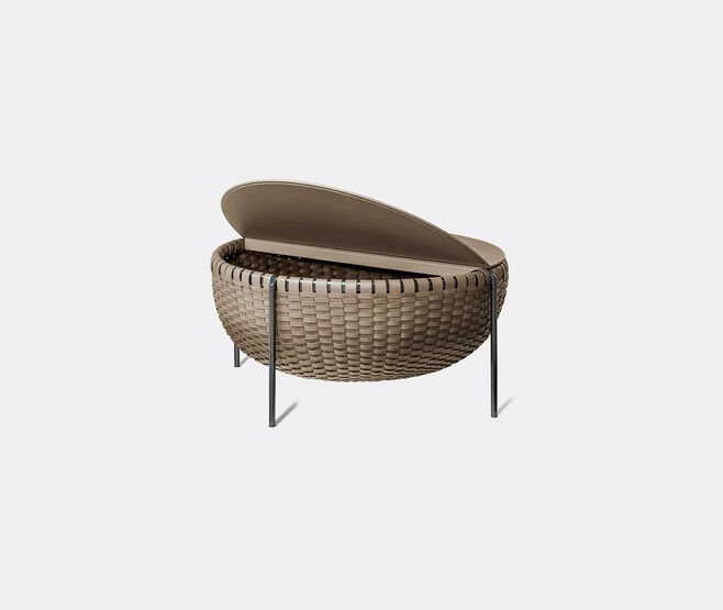 Poltrona Frau 'Cestlavie' table with storage, large GREY POFR20CES222GRY