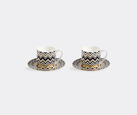 Missoni 'Zig Zag Gold' coffee cup and saucer, set of two MULTICOLOUR MIHO22ZIG316MUL