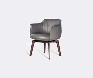 Poltrona Frau 'Archibald' swivel dining chair GREY POFR20ARC093GRY