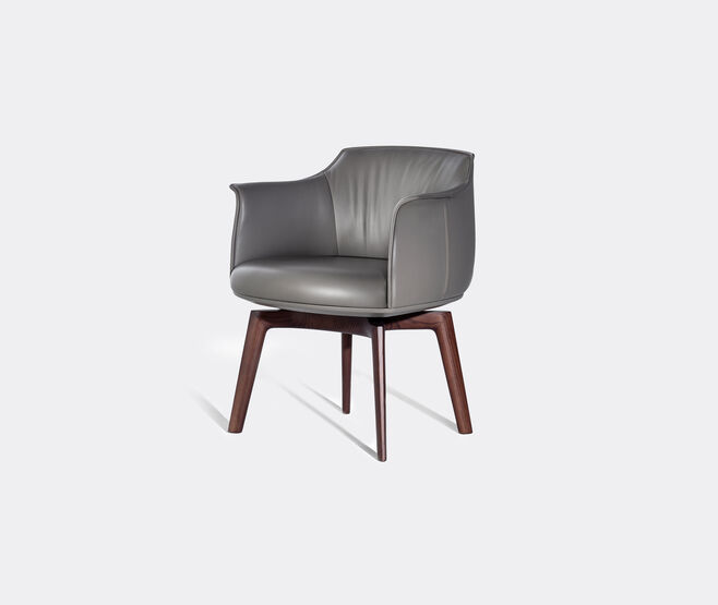 Poltrona Frau 'Archibald' swivel dining chair GREY POFR20ARC093GRY