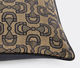Gucci 'Horsebit' cushion, beige and blue MULTICOLOUR GUCC23CUS548MUL