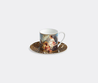 Roberto Cavalli Home 'Wild Leda' luxury coffee cup and saucer, set of two MULTICOLOUR RCHO23WIL196MUL
