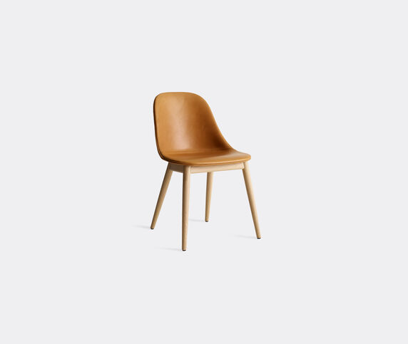 Menu 'Harbour Dining Side Chair', brown leather Brown, oak MENU19HAR805BRW