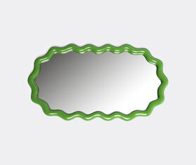 &amp;k Amsterdam &#39;Zigzag&#39; mirror, green GREEN AMST25MIR260GRN