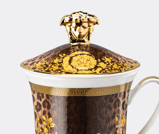 Rosenthal 'Wild Floralia' mug with lid BLACK ROSE23MUG718BLK