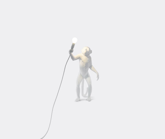 Seletti Resin Lamp Monkey Lamp-Us  Cm.46X27,5 H.54 - Standing WHITE ${masterID} 2