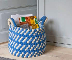 Hay 'Bead Basket', blue BLUE HAY120BEA071LBL