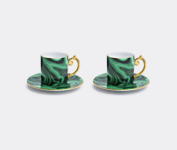 L'Objet 'Malachite' espresso cup and saucer, set of two, green undefined ${masterID}