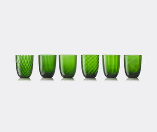 NasonMoretti 'Idra' water glass, set of six, green GREEN NAMO20WAT020GRN