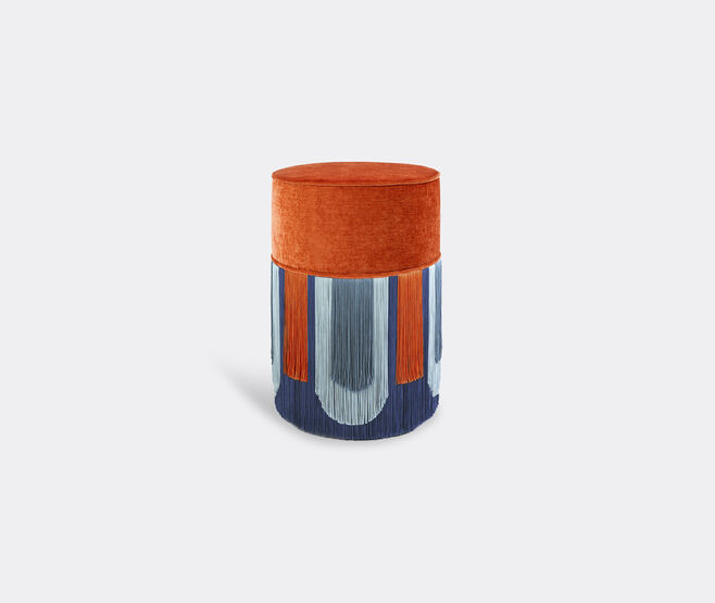 Lorenza Bozzoli Couture 'Couture Geometric Dec&ograve;' ottoman, orange MULTICOLOUR LOBO20COU370ORA