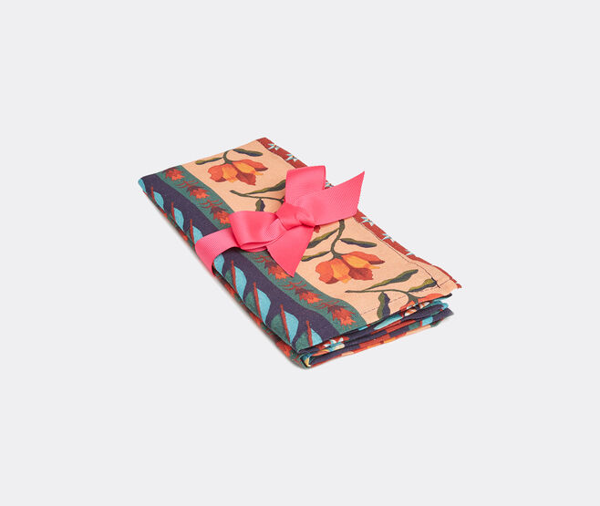 La DoubleJ 'Strisce' large napkins, set of two MULTICOLOUR LADJ22LAR509MUL