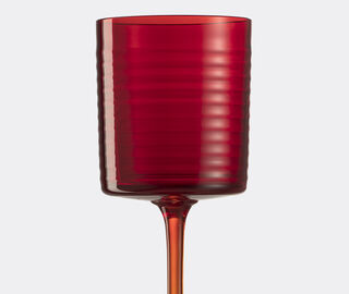 NasonMoretti 'Gigolo' water glass, striped red RED NAMO22GIG973RED