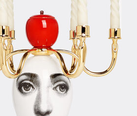 Fornasetti 'Sul Tardi' candelabrum with candle, Peccato Originale decor MULTICOLOUR FORN23CAN426MUL