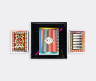 VESTA Playing card set with notebook and pencil, multicolor MULTICOLOUR VEST25PLA636MUL