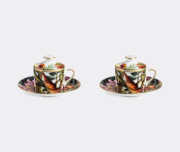 Simone Guidarelli Home 'Jungle' lidded teacup and saucer, set of two, multicolor undefined ${masterID}