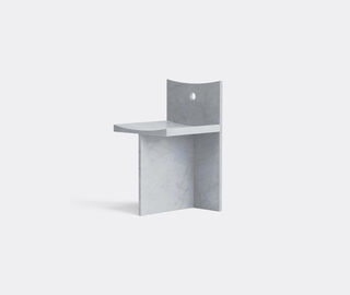 MCGANNON SAAD 'Thebes' chair, bianco Carrara WHITE MCSA25THE198WHI