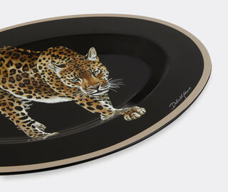 Dolce&amp;Gabbana Casa 'Leopardo' round wooden tray MULTICOLOUR DGCA22WOO940MUL