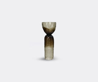 Pomax 'Diabolo' hurricane vase, large, smoke GREY POMA26DIA761GRY