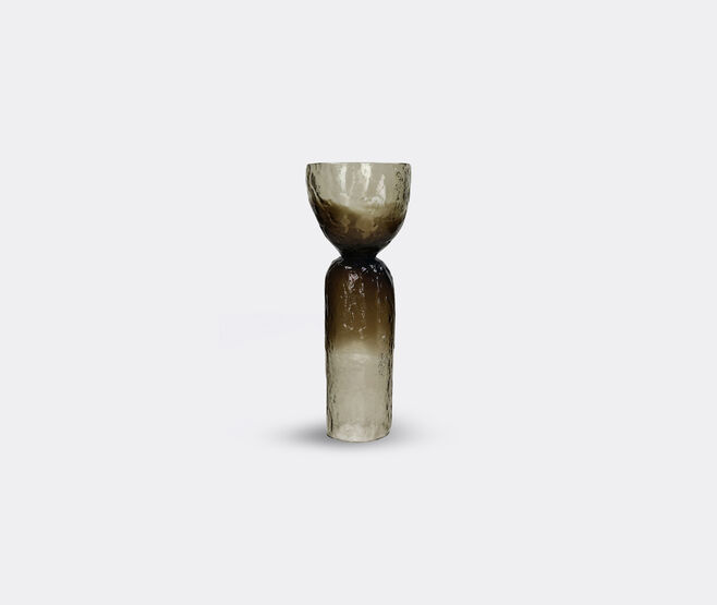 Pomax 'Diabolo' hurricane vase, large, smoke GREY POMA26DIA761GRY