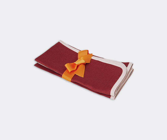 La DoubleJ 'Rainbow Vino' large napkin, set of two RED LADJ22LAR892RED