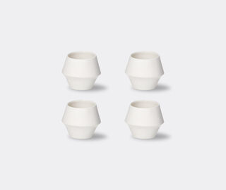 Pomax 'Kojin' tumbler, set of four, small, white WHITE POMA26KOJ131WHI