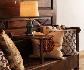 House of Capricorn 'Carlota' cushion, blue BLUE HOCA26CAR638BLU