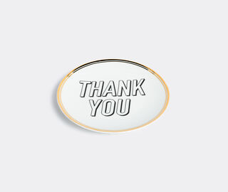 Bitossi Home 'Thank You' plate GOLD BIHO19TAV749GOL