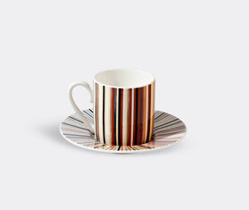 Missoni 'Stripes Jenkins' coffee cup and saucer, set of two, beige MULTICOLOUR MIHO22STR194MUL