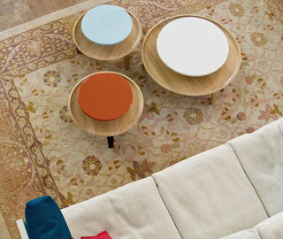 Col&eacute; 'Secreto 85' coffee table, white LIGHT BROWN COIT20SEC306WHI