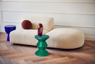 POLSPOTTEN 'Zig Zag' stool, green GREEN POLS22ZIG866GRN