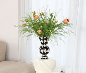 &amp;k Amsterdam 'Rhombic' vase, black MULTICOLOUR AMST25VAS005MUL