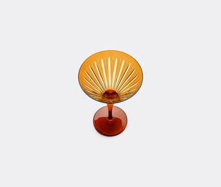 L'Objet 'Prism' martini glass, set of four, amber AMBER LOBJ24PRI075AMB