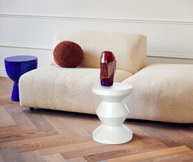 POLSPOTTEN &#39;Zig Zag&#39; stool, white WHITE POLS22ZIG252WHI