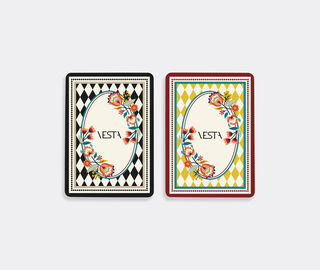 VESTA 'Passatiempo' playing card set with notebook and pencil, multicolor MULTICOLOR VEST26PLA447MUL