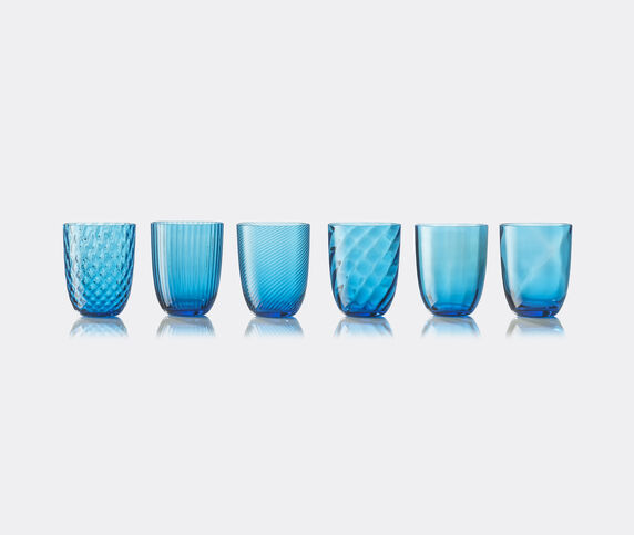 NasonMoretti 'Idra' water glass, set of six, light blu