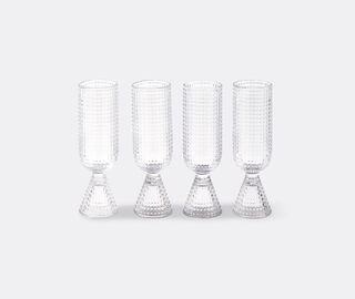 POLSPOTTEN 'Rooftop' champagne glass, set of four, clear TRANSPARENT POLS25CHA297TRA