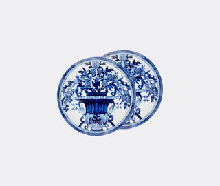 Dolce&amp;Gabbana Casa 'Blu Mediterraneo' dessert plate, set of two MULTICOLOUR DGCA22SET678MUL