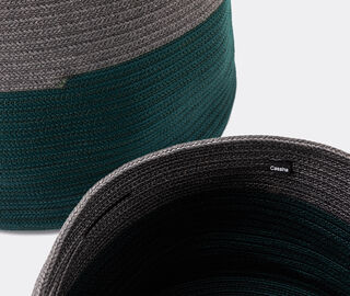 Cassina 'Podor' baskets, set of two, green &amp; grey MULTICOLOUR CASS21POD002GRN