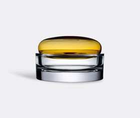 Nude 'Ecrin' lidded vessel, wide, amber AMBER NUDE20ECR760BEI