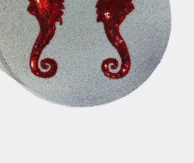 Les-Ottomans 'Seahorse' beaded placemat, set of two MULTICOLOUR OTTO24SET976MUL