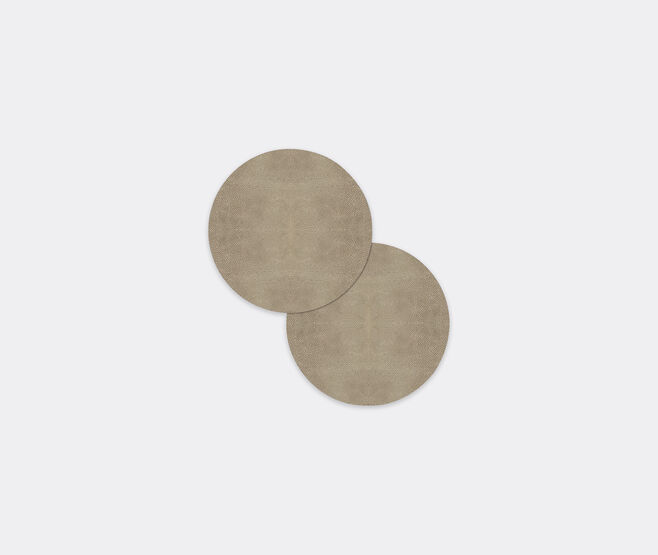 HestiaLiving 'Prestige' round tablemat, set of two, mink MULTICOLOUR HELI25PRE276BEI
