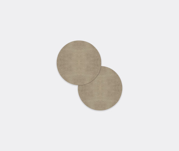 HestiaLiving 'Prestige' round tablemat, set of two, mink undefined ${masterID}