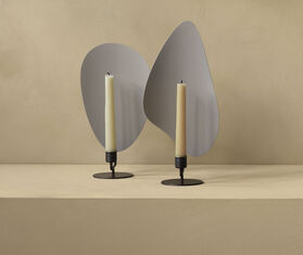 Audo Copenhagen &#39;Flambeau&#39; candleholder, grey and bronze brass, tall GREY MENU22FLA372GRY